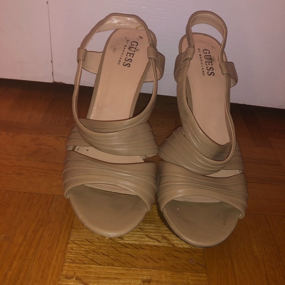 Guess Beige Strap Heels - Picture 1 of 2
